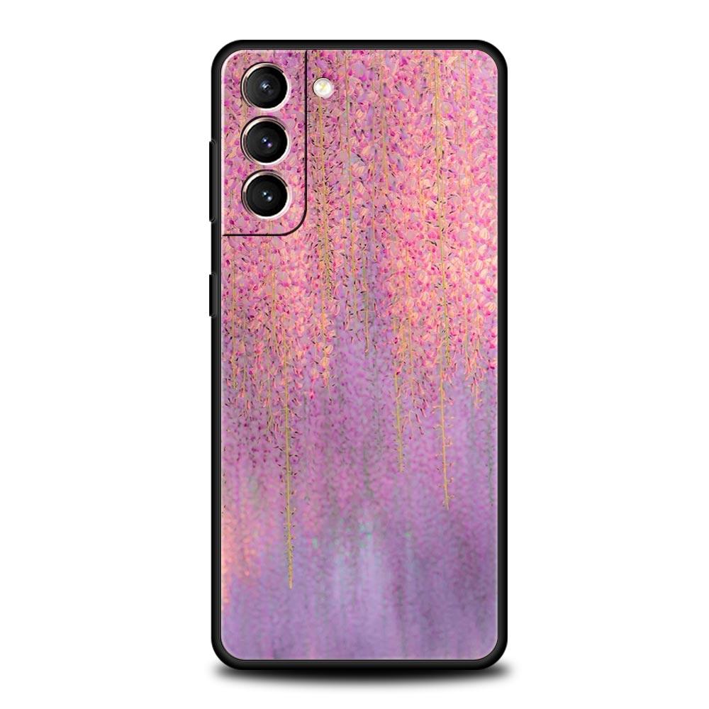 Корейский чехол с цветами для Samsung Galaxy S26 S25 S24 S23 S22 S20 S21 FE Ultra S25 Edge Plus 5G Мягкий ТПУ чехол Fundas Capa Сумка