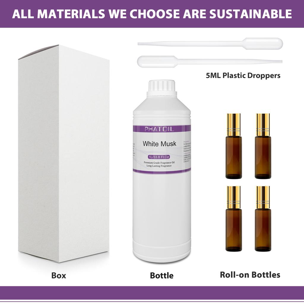 PHATOIL 1000ml/33.8fl.oz Fragrance Oils for Diffuser, Candle Making, DIY Perfume, Air Fresheners, Ideal for Home Office Car Use