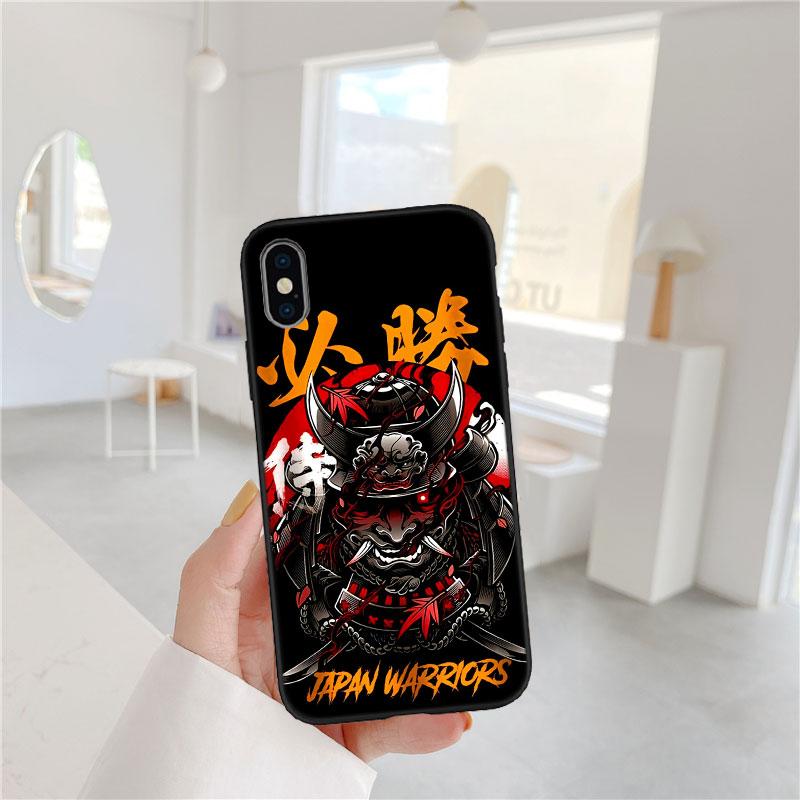 LO55 Япония Маска Самурая Мягкий Чехол для Телефона для Samsung Galaxy S20 S21 S22 Ultra FE + Plus A21S A22 A24 A25 A26 A30 A30S A31