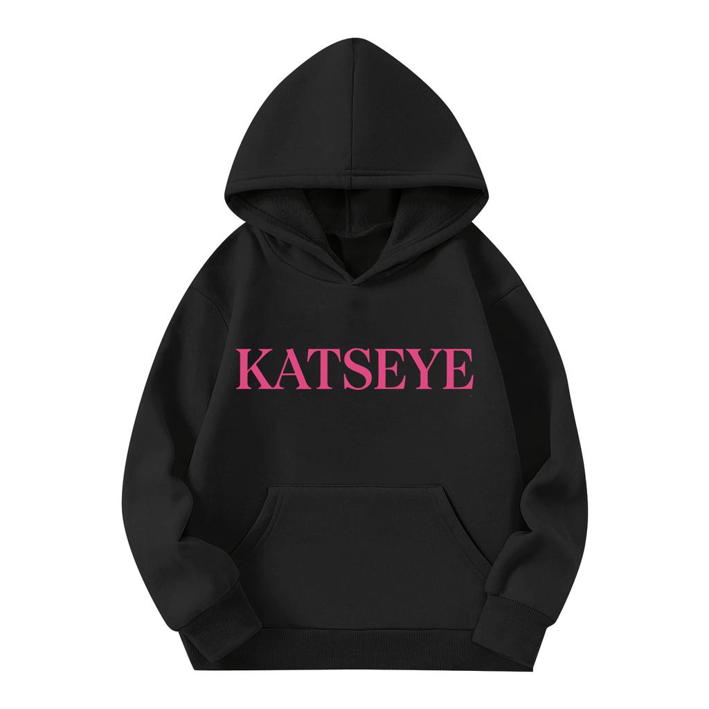 Детская толстовка с длинным рукавом и карманами, свободного кроя, с принтом букв, повседневная