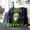 Soccer Team Qarabag Design Flannel Blanket, Soft Polyester, Modern Design, All-Season for Camping, Travel, Gifts for holidays or birthdays