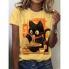 Anime Cat Duck Print Graphic T-shirt Women Fashion Casual Cartoon Oversized Short Sleeve Tops Tees Ladies Clothes Animal