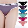 Ladies Pantites Cotton Underwear Women Sexy Low Rise Love Hipster Briefs Underpants Knickers Lingerie Lot 6 PCS