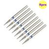8pcs Diamond Nail Drill Bits Set Cuticle Cleaner Bit for Acrylic Nail Gel Removing Milling Cutter Manicure Machine Accessories