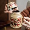 Time Sigh Chinese Hand-Painted Small Warm Pot With Lid Ceramic Tea Cup Valentine'S Day Gift Export