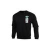 Adidas Letter Print Fleece-Lined Casual Pullover Sweatshirt Men Tops Black GF0032