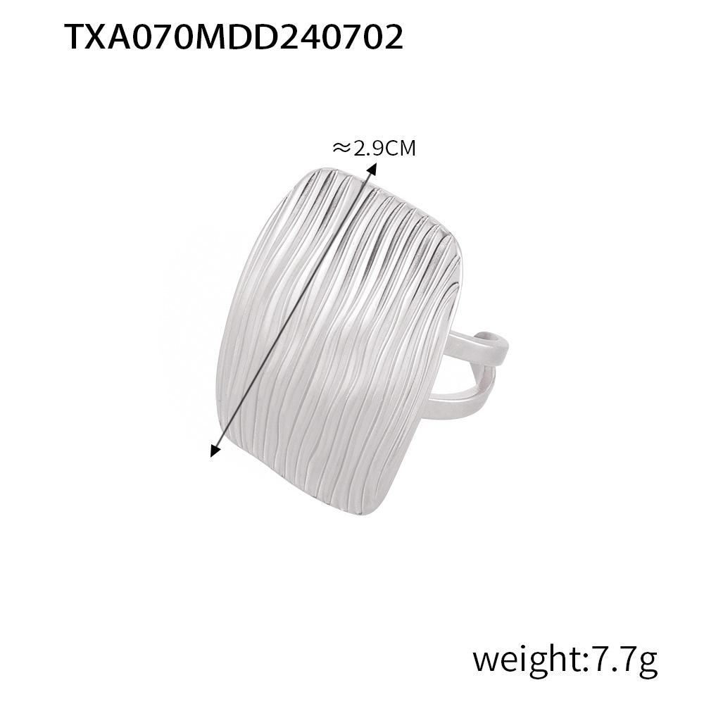 Новый преувеличенный индивидуальный геометрический квадратный текстура титановая сталь позолоченные серьги-гвоздики ювелирный комплект в наличии