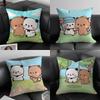 BBubu DubuU Cartoon Cushion Cover Pillowcase Ultra Soft Skin Friendly Fabric Cloud Like Comfort Concealed Zipper