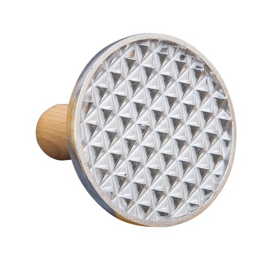 Пресс-форма для тиснения печенья, круглая металлическая форма для пресса для печенья с деревянной ручкой, штамп для тиснения печенья, инструмент для самостоятельной выпечки