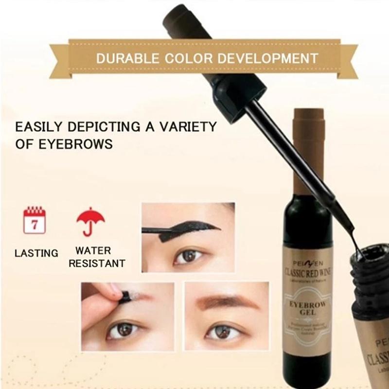 Eyebrow Dye Red Wine Bottle Tear Eyebrow Gel Natural Makeup Waterproof, Perspirant Resistant Long-lasting Non-smudging Natural Student Cosmetics