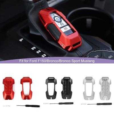 Металлический защитный корпус для ключей автомобиля, декоративные наклейки для Ford Bronco для Ford F150 2018 Up для Ford Mustang 2024 Up аксессуары для интерьера