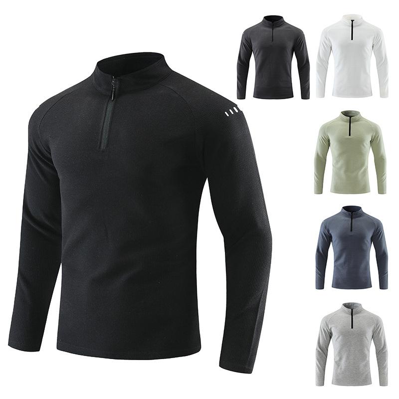 Running Long Sleeve T-shirt Reflective Men Sportswear Breathable Black Coat Gym Jogging Male Gym Fitness Spring Autumn Clothing