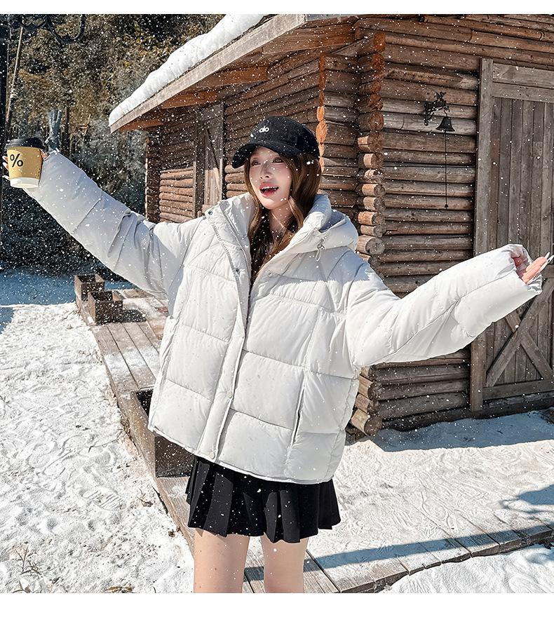 Women’s Short Hooded Windproof Thicken Warm Winter Jacket Outerwear