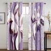 3D-принт Фиолетовый Цветок Тонкая Занавеска, Гостиная, Спальня, Крючок Для Домашнего Декора, Дешево, Бесплатная Доставка, 2 Шт.