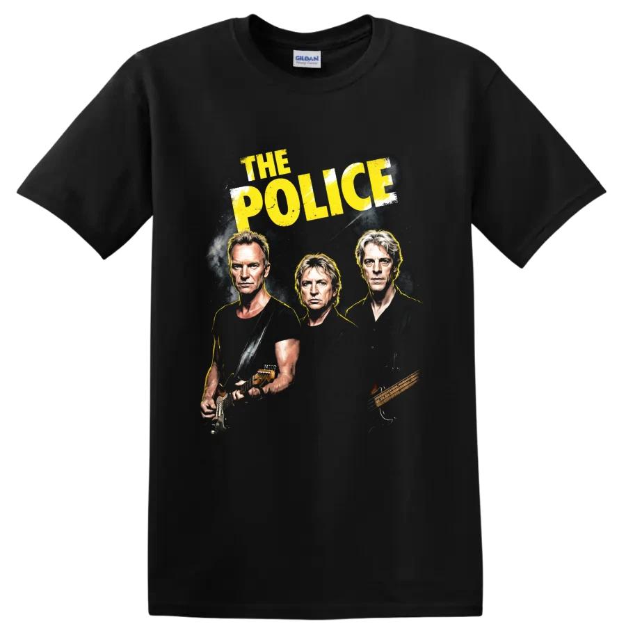 The Police Rock Band T Shirt w/ Guitar Bass British Music Fan Graphic Art Tee
