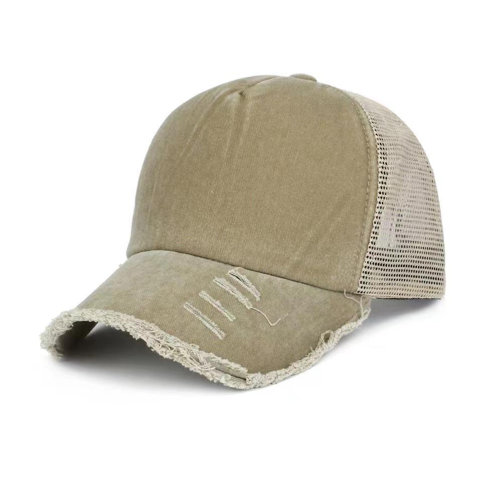 Men's Washed Vintage Baseball Cap, Summer Sun Hat, Breathable Mesh Cap, Women's Casual Sun Protection Hat, Trendy