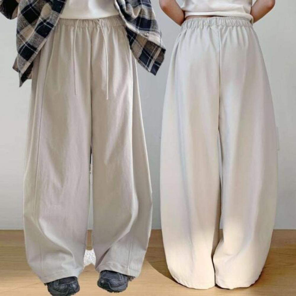 From Heart Cotton Cut Wide Banding Pants