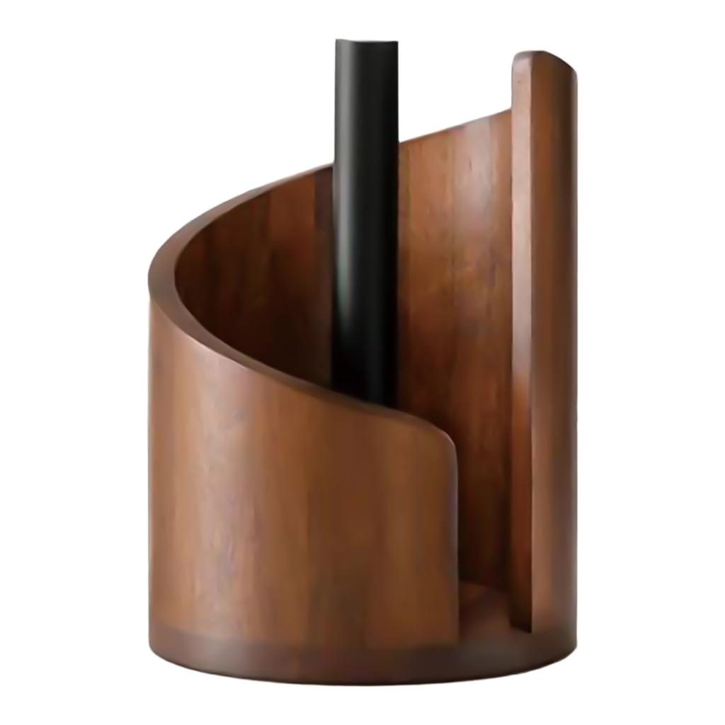 Деревянный Настольный Держатель для Бумажных Полотенец Держатель для Рулонной Бумаги Органайзер С Нескользящей Основой Диспенсер для Салфеток для Ванной Кухни Стола