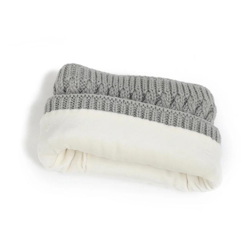 Вязаная детская зимняя шапка, комплект из 3 предметов, теплый шарф, перчатки, детские зимние шарфы, шапка-бини для мальчиков и девочек, симпатичная шапка, перчатки, костюм для детей