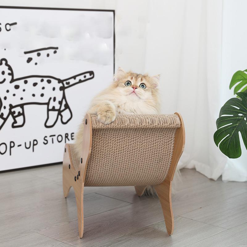 Когтеточка для кошек, деревянная рифленая доска для кошек, шезлонг, игрушки для шлифовки когтей, скребки для кошек, аксессуары для домашних животных