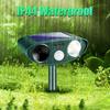2 Pack Solar Ultrasonic Animal Repeller Outdoor Cat Repellent Deer Repellent Devices for Yard Garden