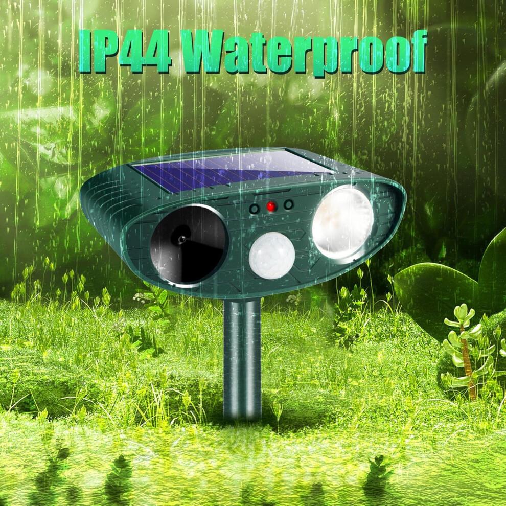 2 Pack Solar Ultrasonic Animal Repeller Outdoor Cat Repellent Deer Repellent Devices for Yard Garden