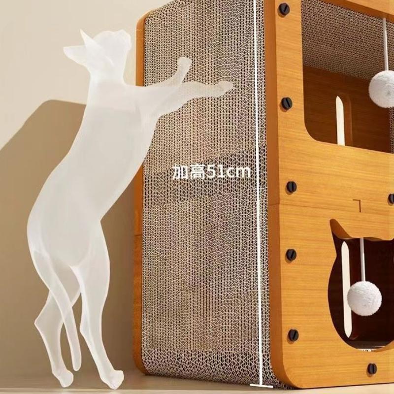 Cat Scratching Board Cat Nest Wear-resistant Non-shedding All-in-one Cat House Four Seasons Scratch-resistant Cat Post Vertical Cat Climbing Frame