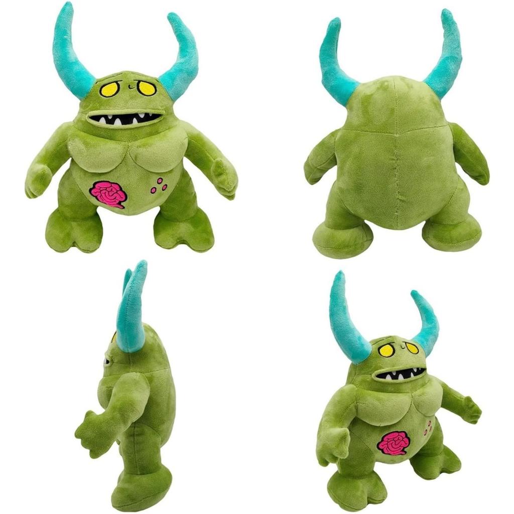 Плюшевая кукла Green Horror Horn, мягкая подушка, мягкая плюшевая игрушка-кукла, декоративная подушка для объятий, подарок на день рождения для любителей аниме
