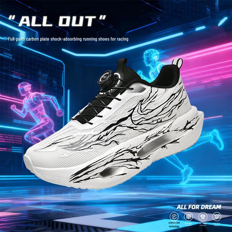 2025 Racing 9Pro Двойная сетка Карбоновая пластина Беговые кроссовки для детей и подростков среднего/большого возраста - Осенне-зимние Амортизирующие спортивные кроссовки для мальчиков.