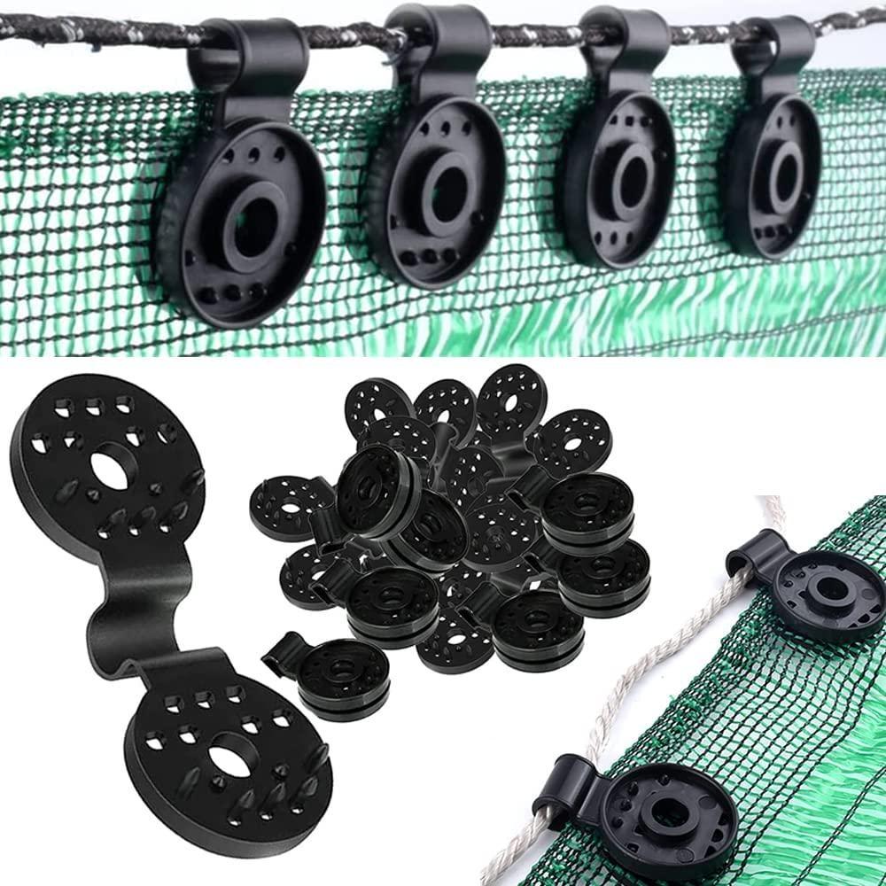 10PC Shade Cloth Fix Plastic Clamp, Premium Tarp Clips Fence Fabric Clips for Greenhouse Outdoor Garden Netting