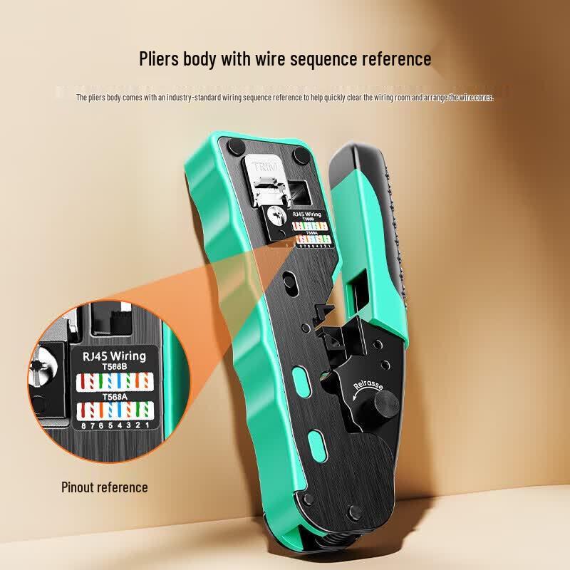 BIAZE RJ45 Pass-Through Network Cable Crimping Tool
