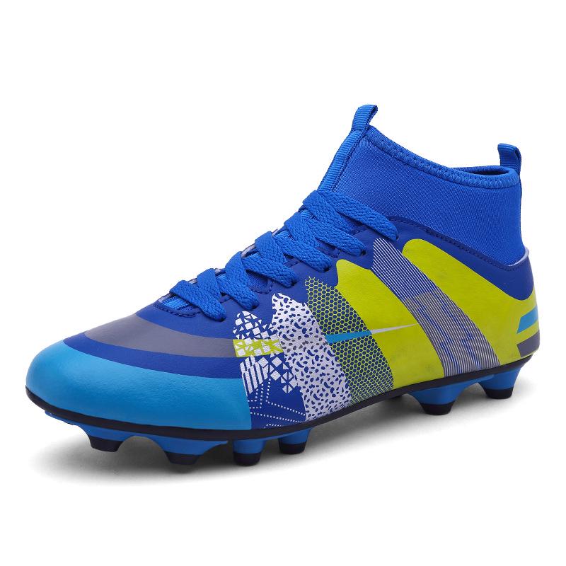 Высокие футбольные бутсы AG для детей и подростков, длинные шипы, Flyknit, для тренировок и соревнований для школьников