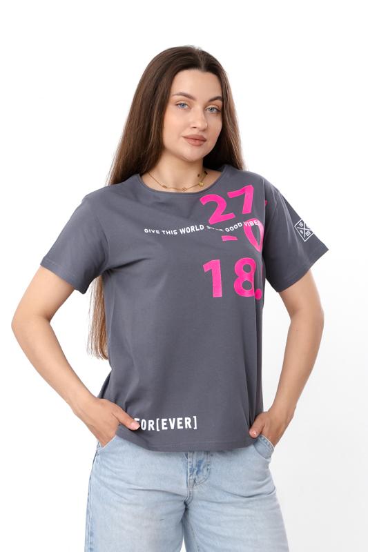 Women’s Oversize Cotton T-Shirt – Lightweight Knit with Floral Print & Relaxed Fit Summer 8127-001-33-1 HC