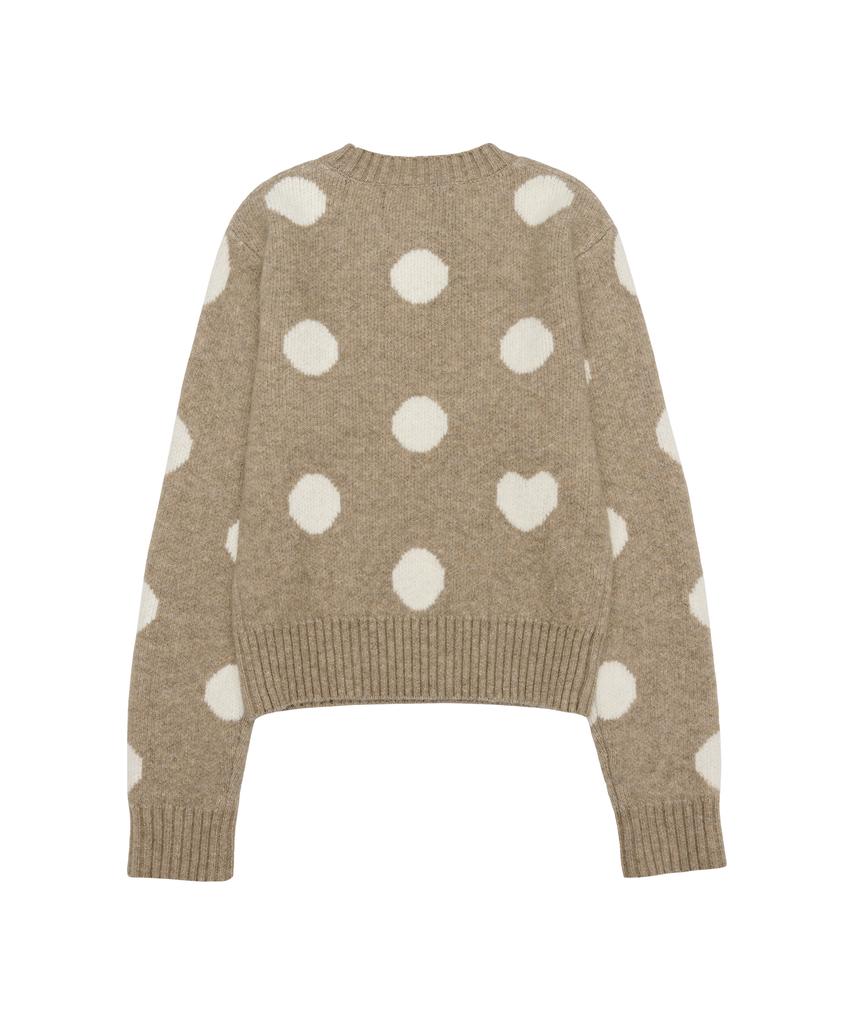 AMES-WORLDWIDE Dot Pullover Knit Beige