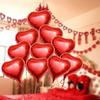 Heart Balloons - Red - 18 Inches - Aluminum - Valentine's Day - Romantic Decoration
