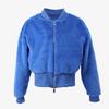 2026 new European and American cardigan imitation fur jacket autumn and winter thickened warm zipper short plush slim commute