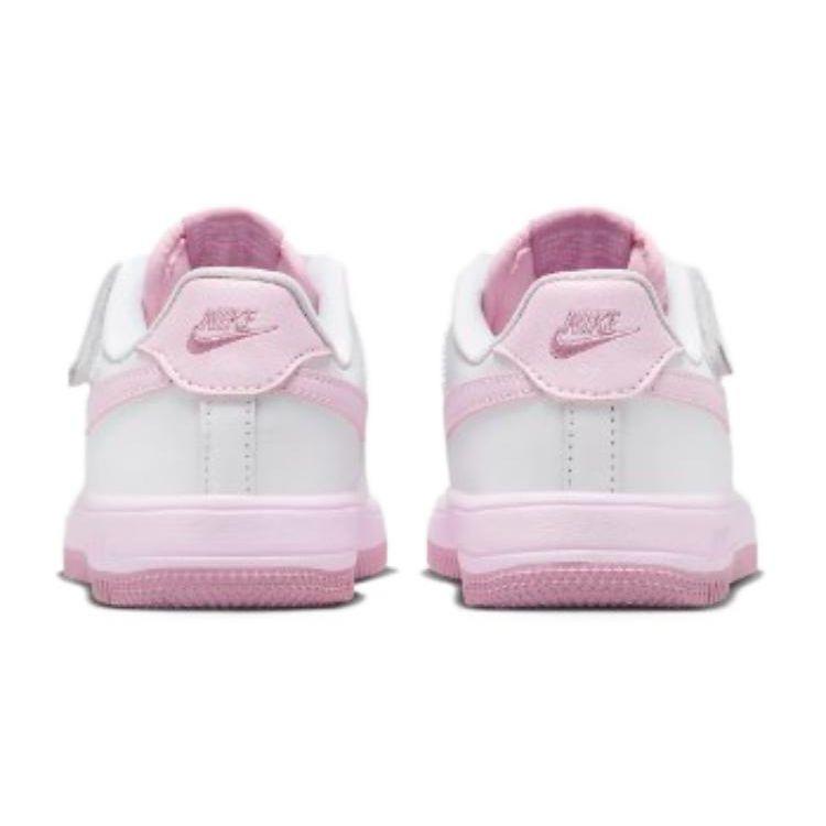 Nike Force 1 Low EasyOn PS белые розовые пенные детские кроссовки Elemental-Pink FN0237-100