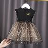 Princess Dress Baby Girl Dress Summer Children Girls Cotton Polka Dot Sleeveless Puffy Dress Mesh