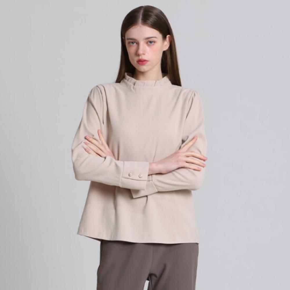 Ozoc Warm Neck Frill Blouse