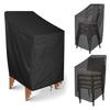 Dustproof Chair Cover Waterproof Rainproof Prevent Sunlight Stackable Chair Cover Patio Furniture Protection Sleeve Outdoor Chair Protector