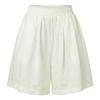 Shop   Women Waistband Pocket Pleat Loose Fit Lightweight Shorts Black Mr Wpt   