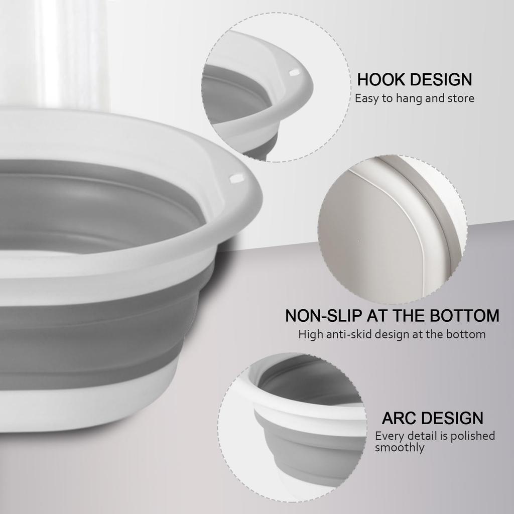 Складная ванна таз стирки складные корзины для белья складная пластиковая таз для стирки экономия места контейнер для хранения для мытья посуды