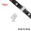 2Pin 3Pin 4Pin 5Pin LED Strip Connector 10MM Solderless Crystal Buckle for Light Strip Head Transparent