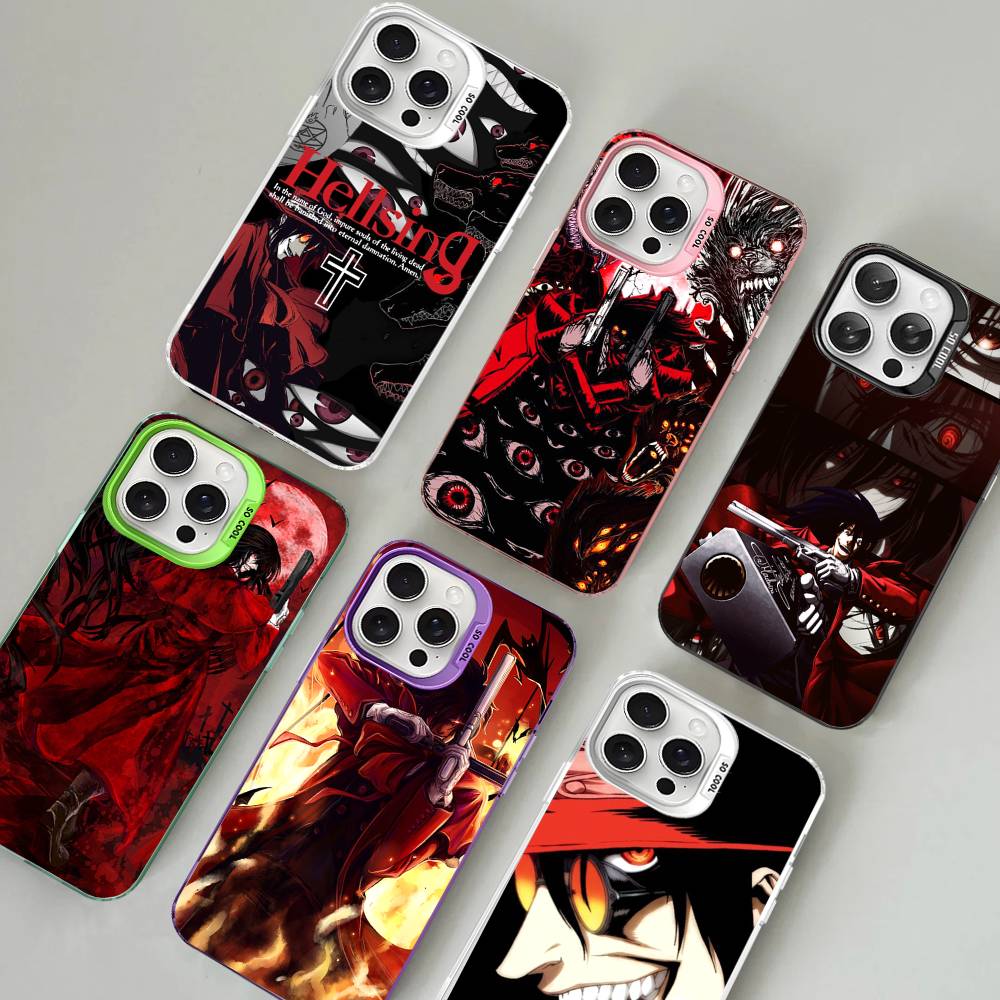 Крутой чехол для телефона Hellsing Anime для iPhone 17 Air 16 15 14 13 12 11 Pro Max Цветная твердая крышка