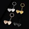 Rose Heart-Shaped Stainless Steel Keychain Photo Box with Mirror Finish