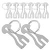 Reusable Shopping Cart Coin Keychain 1/4/7Pcs Stainless Steel Trolley Token Durable for Daily Errands Travel