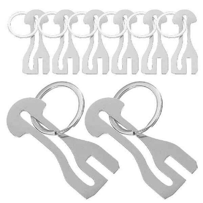 Reusable Shopping Cart Coin Keychain 1/4/7Pcs Stainless Steel Trolley Token Durable for Daily Errands Travel