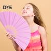 2 шт. однотонный складной веер для танцев кунг-фу на сцене большой ручной вентилятор портативный легкий летний охлаждающий вентилятор украшения вечеринки аксессуары