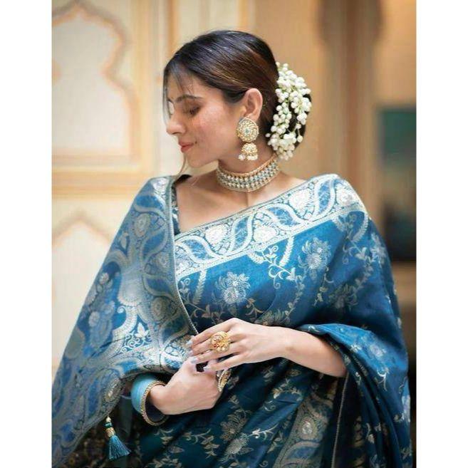 Latest New Collation Disigner Saree for Women, ,Blouse (Need To Be Stitched As Per Size And Fit)