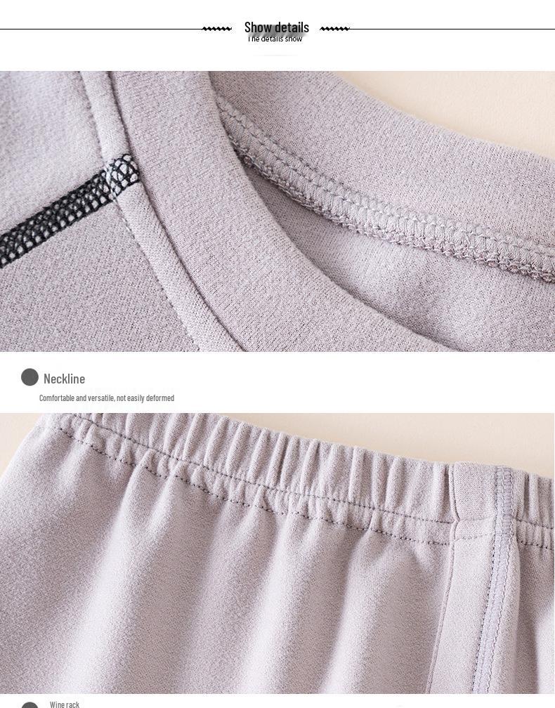 Комплект термобелья из немецкого бархата для мальчиков с флисовой подкладкой для подростков и детей старшего возраста - Осень/Зима